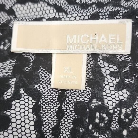 Michael Michael Kors Top Long Sleeve Lace Floral Blouse Women's XL - Picture 4 of 8